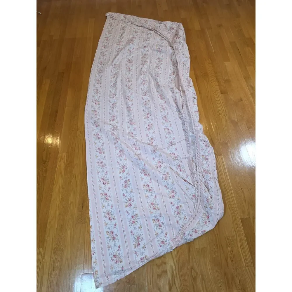 Ralph Lauren Millicent King Sheet Set Pink Floral Stripe Grandmillennial Italy